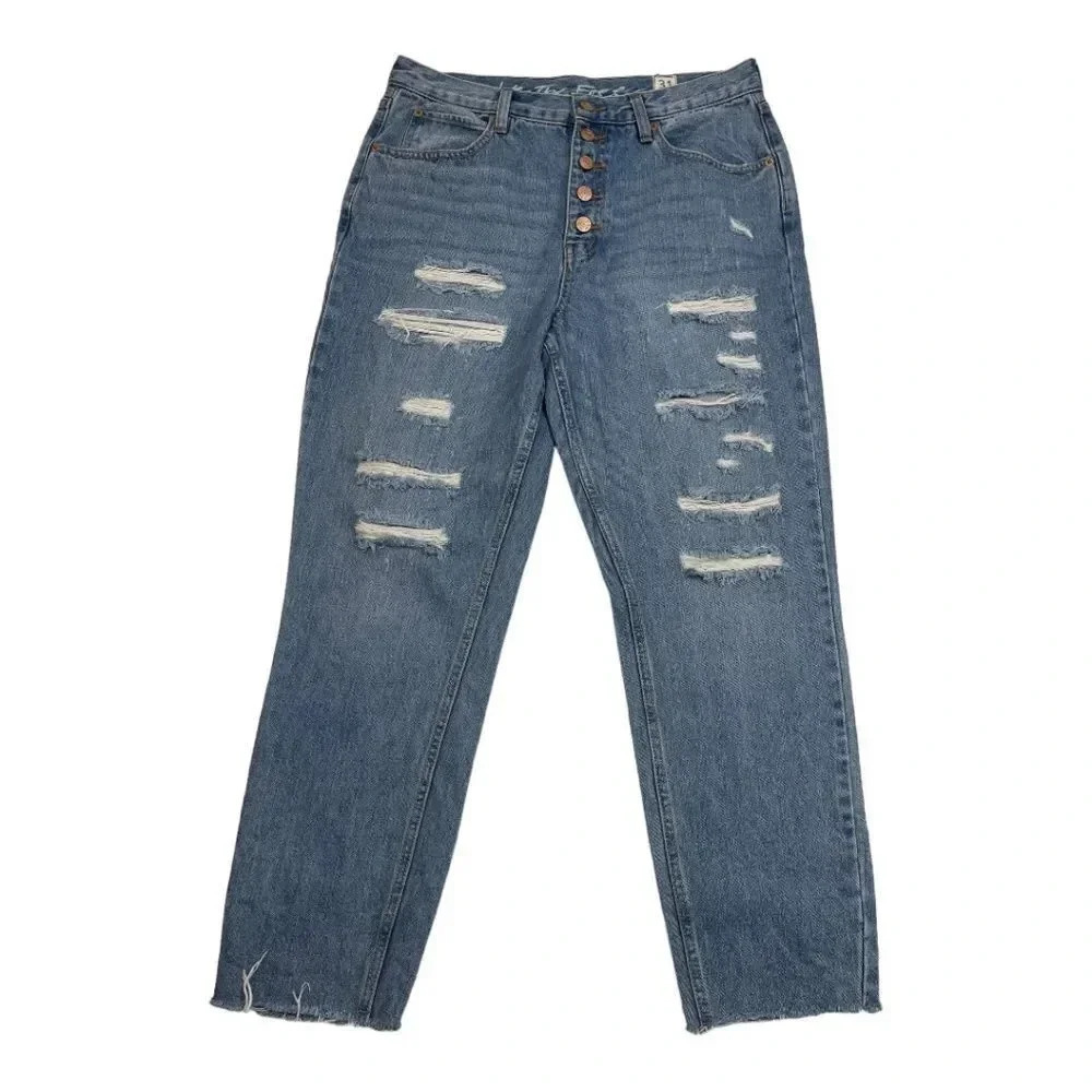 We the Free Blossom Rigid Skinny Jeans High Rise Button Fly Size 31